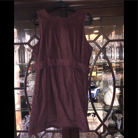 Judith March Aubergine Corduroy Dress With Belt - Picture 5 of 7